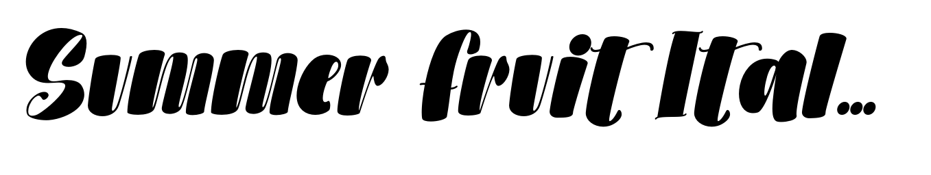 Summer Fruit Italic